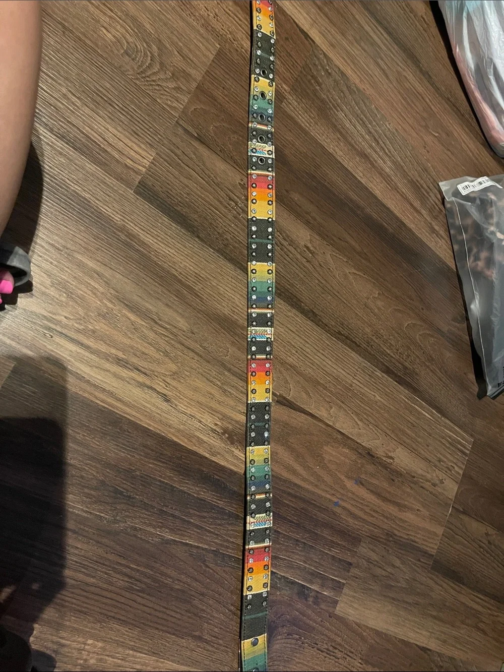 Studded Multicolor Leather Belt